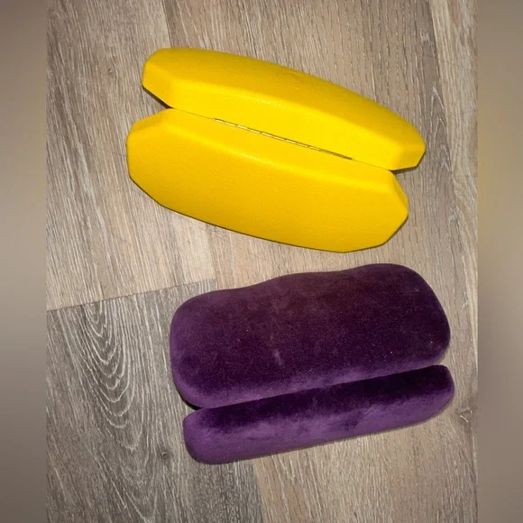 Lot of 2 empty glasses holder Gucci & Swarovski Purple/Yellow One Size - Picture 2 of 9